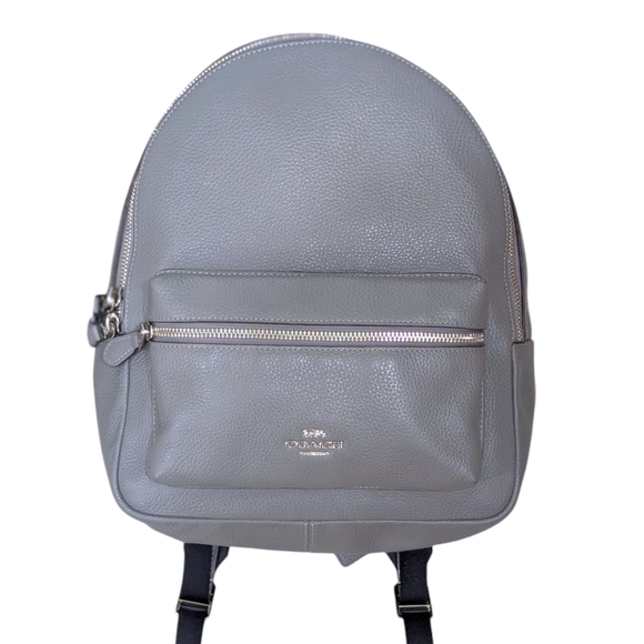 Coach Charlie Gray Leather  Backpack main image 9